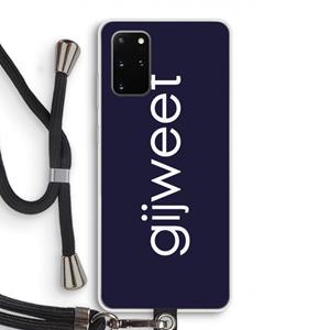 CaseCompany Gijweet: Samsung Galaxy S20 Plus Transparant Hoesje met koord