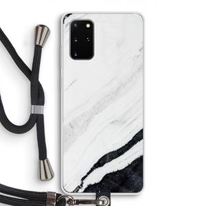 CaseCompany Elegante marmer: Samsung Galaxy S20 Plus Transparant Hoesje met koord