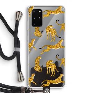 CaseCompany Luipaard: Samsung Galaxy S20 Plus Transparant Hoesje met koord