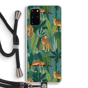 CaseCompany Luipaard 2: Samsung Galaxy S20 Plus Transparant Hoesje met koord