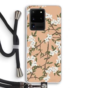CaseCompany Blossoming spring: Samsung Galaxy S20 Ultra Transparant Hoesje met koord