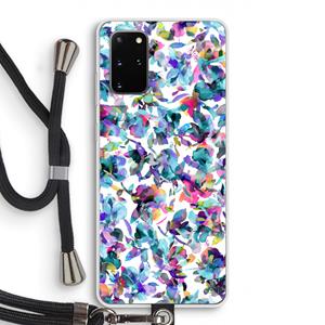 CaseCompany Hibiscus Flowers: Samsung Galaxy S20 Plus Transparant Hoesje met koord