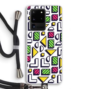 CaseCompany 8-bit N°4: Samsung Galaxy S20 Ultra Transparant Hoesje met koord