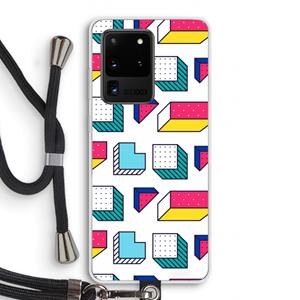 CaseCompany 8-bit N°7: Samsung Galaxy S20 Ultra Transparant Hoesje met koord