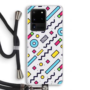 CaseCompany 8-bit N°8: Samsung Galaxy S20 Ultra Transparant Hoesje met koord