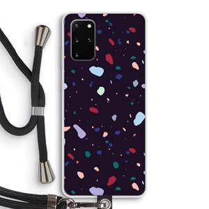 CaseCompany Dark Rounded Terrazzo: Samsung Galaxy S20 Plus Transparant Hoesje met koord