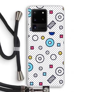CaseCompany 8-bit N°9: Samsung Galaxy S20 Ultra Transparant Hoesje met koord