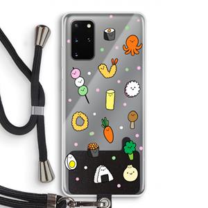CaseCompany Happy bento friends: Samsung Galaxy S20 Plus Transparant Hoesje met koord