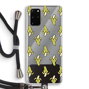CaseCompany Bananas: Samsung Galaxy S20 Plus Transparant Hoesje met koord