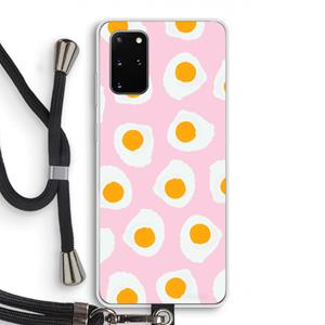 CaseCompany Dancing eggs: Samsung Galaxy S20 Plus Transparant Hoesje met koord