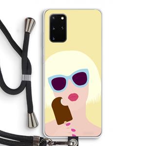 CaseCompany Ice cream: Samsung Galaxy S20 Plus Transparant Hoesje met koord