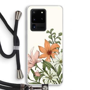CaseCompany Floral bouquet: Samsung Galaxy S20 Ultra Transparant Hoesje met koord