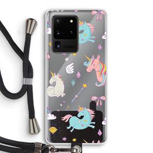 CaseCompany Fantasiewereld: Samsung Galaxy S20 Ultra Transparant Hoesje met koord