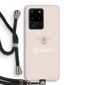 CaseCompany Be(e) kind: Samsung Galaxy S20 Ultra Transparant Hoesje met koord