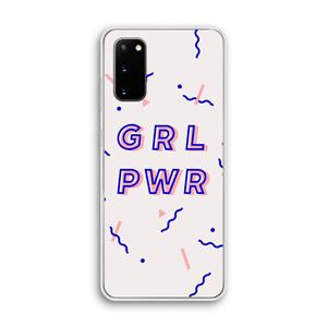 CaseCompany GRL PWR: Samsung Galaxy S20 Transparant Hoesje