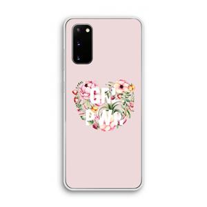 CaseCompany GRL PWR Flower: Samsung Galaxy S20 Transparant Hoesje