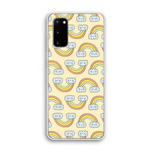 CaseCompany Regenboog: Samsung Galaxy S20 Transparant Hoesje