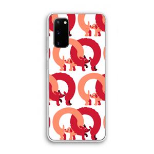 CaseCompany Dogs: Samsung Galaxy S20 Transparant Hoesje