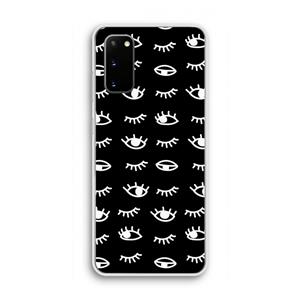 CaseCompany Eye pattern #3: Samsung Galaxy S20 Transparant Hoesje