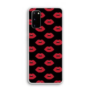CaseCompany Lips: Samsung Galaxy S20 Transparant Hoesje