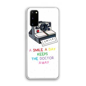 CaseCompany Smile: Samsung Galaxy S20 Transparant Hoesje