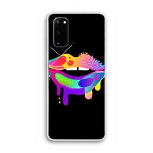 CaseCompany Lip Palette: Samsung Galaxy S20 Transparant Hoesje