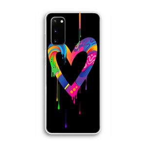 CaseCompany Melts My Heart: Samsung Galaxy S20 Transparant Hoesje