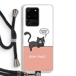 CaseCompany GSM poes: Samsung Galaxy S20 Ultra Transparant Hoesje met koord