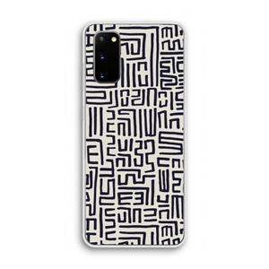 CaseCompany Moroccan Print: Samsung Galaxy S20 Transparant Hoesje