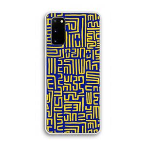 CaseCompany Majorelle Blue Print: Samsung Galaxy S20 Transparant Hoesje