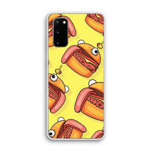 CaseCompany Hamburger: Samsung Galaxy S20 Transparant Hoesje