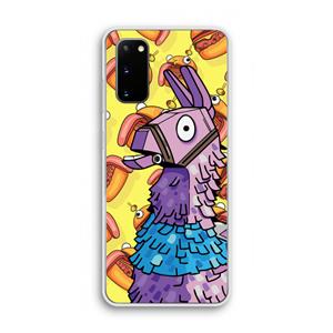 CaseCompany Loot Burger: Samsung Galaxy S20 Transparant Hoesje