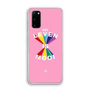 CaseCompany Het Leven Is Mooi: Samsung Galaxy S20 Transparant Hoesje