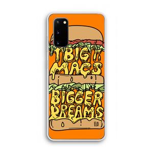 CaseCompany Big Macs Bigger Dreams: Samsung Galaxy S20 Transparant Hoesje