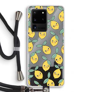 CaseCompany Citroenen: Samsung Galaxy S20 Ultra Transparant Hoesje met koord