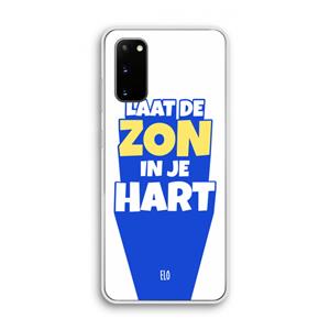 CaseCompany Laat de zon in je hart: Samsung Galaxy S20 Transparant Hoesje