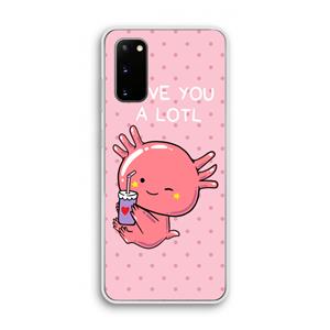 CaseCompany Love You A Lotl: Samsung Galaxy S20 Transparant Hoesje