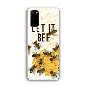 CaseCompany Let it bee: Samsung Galaxy S20 Transparant Hoesje