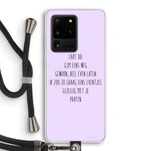 CaseCompany GSM: Samsung Galaxy S20 Ultra Transparant Hoesje met koord