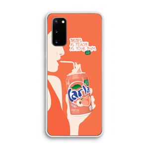CaseCompany Peach please!: Samsung Galaxy S20 Transparant Hoesje