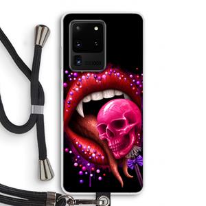 CaseCompany Dodelijk zoet: Samsung Galaxy S20 Ultra Transparant Hoesje met koord