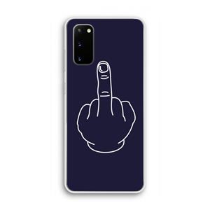 CaseCompany F**k U: Samsung Galaxy S20 Transparant Hoesje