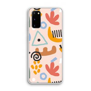 CaseCompany Abstract: Samsung Galaxy S20 Transparant Hoesje