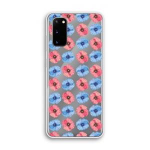 CaseCompany Klaproosjes: Samsung Galaxy S20 Transparant Hoesje