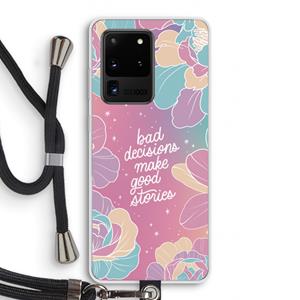 CaseCompany Good stories: Samsung Galaxy S20 Ultra Transparant Hoesje met koord
