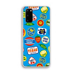 CaseCompany Fruitsticker: Samsung Galaxy S20 Transparant Hoesje