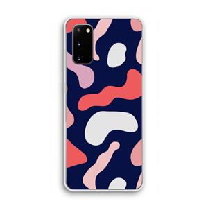 CaseCompany Memphis Shapes Pink: Samsung Galaxy S20 Transparant Hoesje