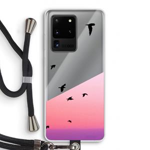 CaseCompany Fly away: Samsung Galaxy S20 Ultra Transparant Hoesje met koord