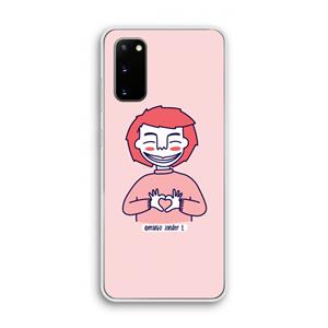 CaseCompany Hartje: Samsung Galaxy S20 Transparant Hoesje