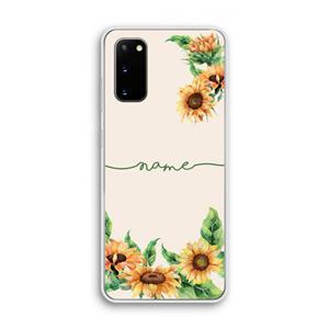 CaseCompany Zonnebloemen: Samsung Galaxy S20 Transparant Hoesje